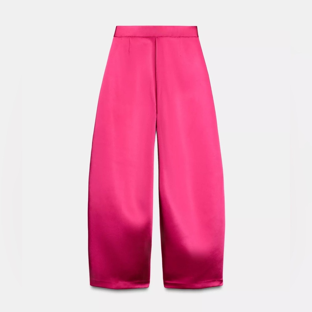 ZARA SATIN EFFECT BALLOON PANTS - Picture 7 of 10